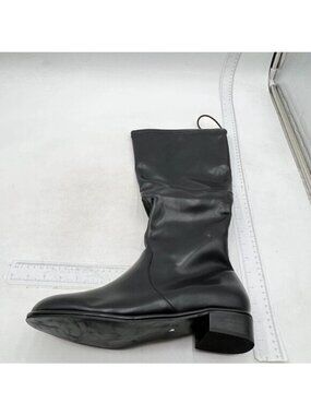Women's Knee High Boots, Comfortable Thigh High Daily Low Flat Heel Boots Black